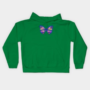 Watercolour Butterfly 1 (Purple) Kids Hoodie